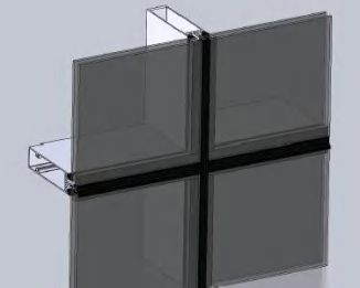 Aluminium Glass Stick System Curtain Wall SF-GL50