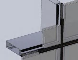Aluminium Glass Stick System Curtain Wall SF-GL50